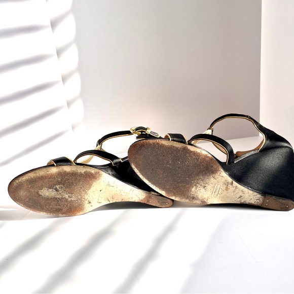 Coach Satin Wedge T-Strap Sandals “Trixy” - Picture 6 of 6